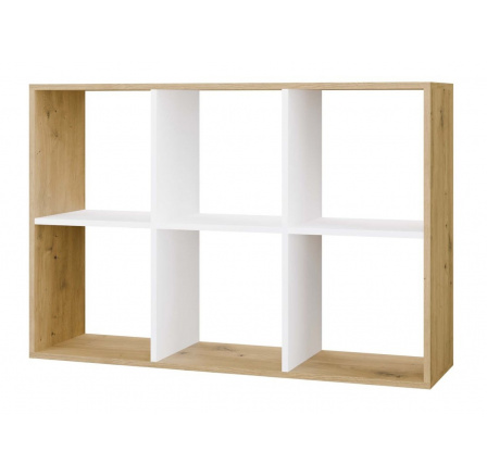 Regál Manja 2x3 dub artisan/bílá