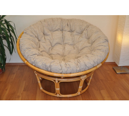 Ratanový papasan 130 cm medový - polstr Ebony