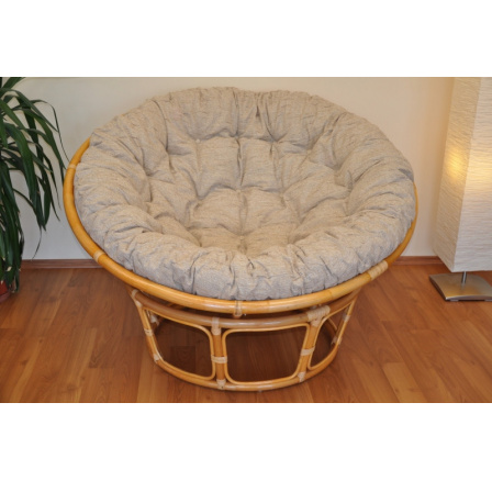 Ratanový papasan 130 cm medový - polstr Ebony