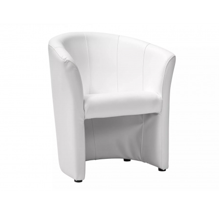 Křeslo TM-1, Bílá ekokůže EK-26/Wenge