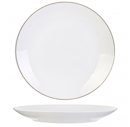 Talíř Pearl Gold 27 cm bílý