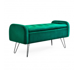 Lavice VENLO velur zelená 96x39x45cm ALL 949504