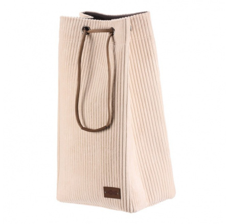 Koš prádelní - manšestr, stahovací, krémová barva Koš prádelní - manšestr, stahovací, krémová barva