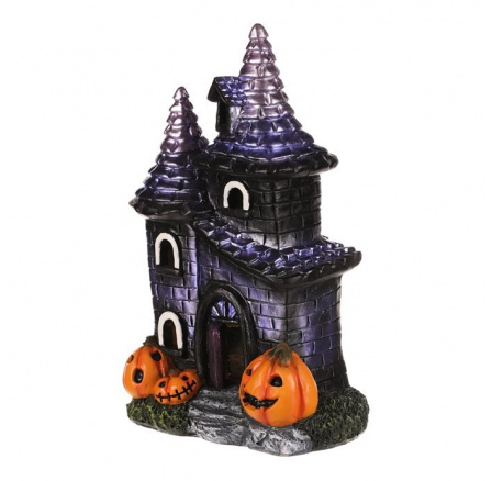 Dům z magnesia - Halloween, LED osvětl., černý s dýněmi Dům z magnesia - Halloween, LED osvětl., černý s dýněmi