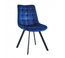 Židle velvet modrá J265