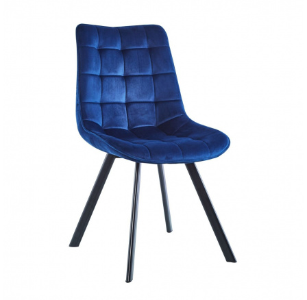 Židle velvet modrá J265
