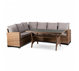 Sada Zahradního Nábytku COMODO Hnědá/Šedá