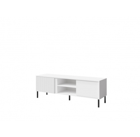 Tv komoda Michel R6, bílá/bílé lamely