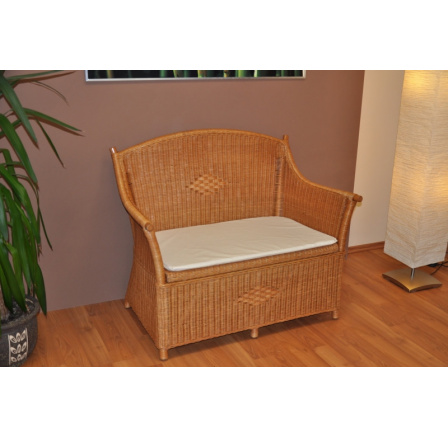 Ratanová lavice medová