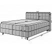 Čalouněná postel - boxspring SABENO 180x200, Tonall 03