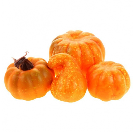 Dýně umělá - mix tvarů, oranžová, cena za balení (4 ks)