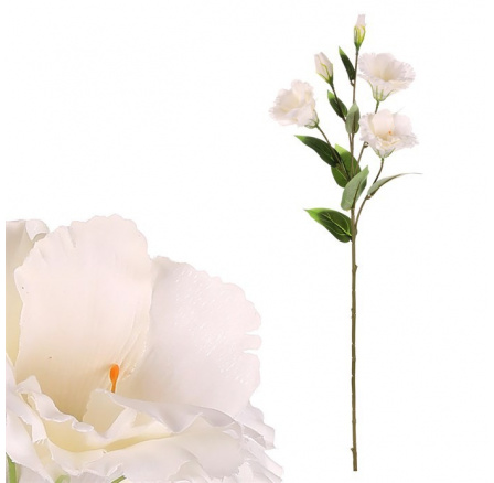 Eustoma - umělá řezaná květina, bílá Eustoma - umělá řezaná květina, bílá