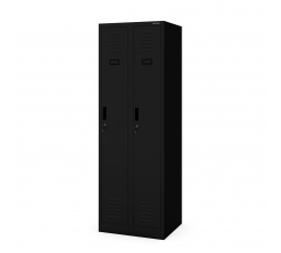 Kovová pracovní skříňka čtyřkomorová černá: KACPER II, 600 x 1800 x 500 mm