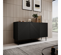 Komoda ONDA 150 (3D2S), černá / dub artisan