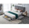 Postel s úložným prostorem BECKY 160, Šedý Velvet