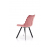 Jídelní židle K332 VELVET, Růžový Bluvel 52/Černá