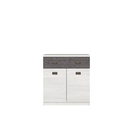 Komoda NAMUR KOM2D1S - modřín sibiu světlý/sentences šedá