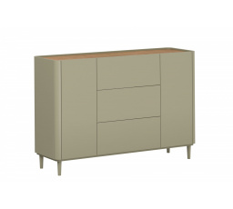 ELIVO KOMODA 150 2D3SZ - eukalyptus / dub baltický písek / nohy eukalyptus