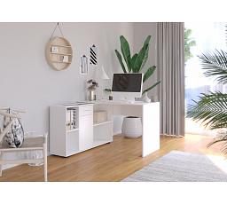 Rohový stůl ELISEO White