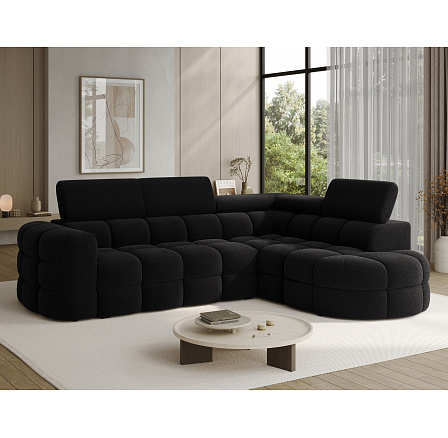 Carmenn corner sofa with sleeping function, storage compartment and adjustable headrests, dark gray bouclé, right-hand side Royal 05 205x126 Right 1 Carmenn corner sofa with sleeping function, storage compartment and adjustable headrests, dark gray bouclé, right-hand side Royal 05 205x126 Right 1