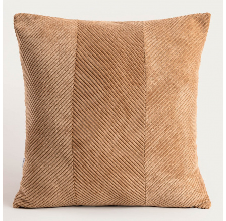 Povlak na polštář FALLERE s manšestrovým vzorem taupe 45x45 cm 749889