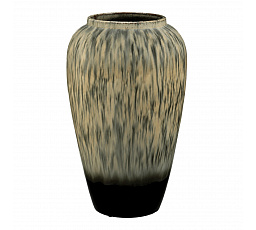 Váza keramická - zaoblená, 40 cm, šedá