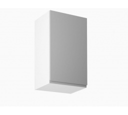 Kuchyňská horní skřínka ASPEN G45, levá, šedá lesk/bílá