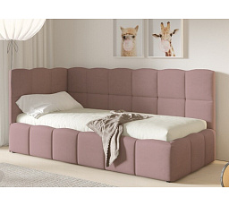 Postel TUNIS 200 x 90, vysoký bok, Velutto 14, Levá
