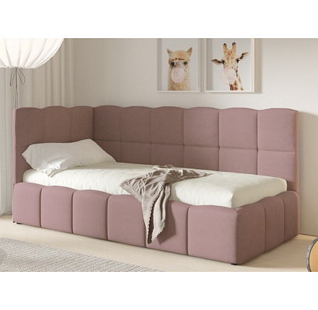 Postel TUNIS 200 x 90, vysoký bok, Velutto 14, Levá