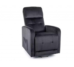 Rozkládací křeslo OTUS II VELVET, černá Bluvel 19