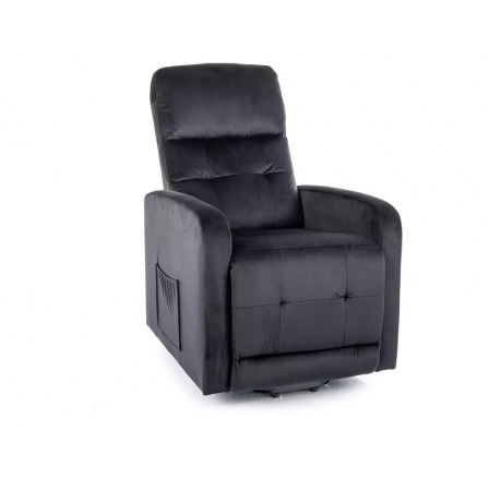 Rozkládací křeslo OTUS II VELVET, černá Bluvel 19
