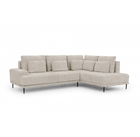 Rohová sedačka Nicole L s funkcí spaní / Hevia 207.09 / černé nohy / pravá strana