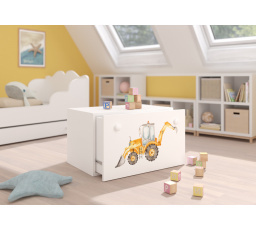 Truhla na hračky INGA White+Digger