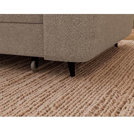 Vesteria left-hand corner sofa with sleeping function and storage compartment, beige bouclé Royal 18 120x200 1 Vesteria left-hand corner sofa with sleeping function and storage compartment, beige bouclé Royal 18 120x200 1