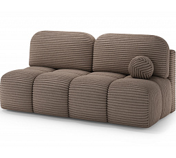 Nuwia sofa with sleeping function and storage box, light brown velvet upholstery Modullo 20 145x200 1