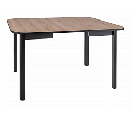 Jídelní stůl DANTE II 90/(130), Dub Artisan/Černá