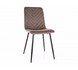 Jídelní židle DAREN VELVET, Cappuccino Bluvel 38/Černá