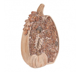 Dýně - dekorace s osvětlením, magnesium, imitace dřeva