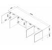 TV komoda RAFAEL 200 4D, Brick Red