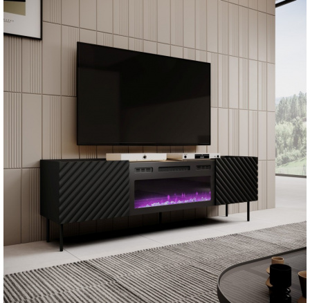 Tv komoda ONDA RTV EF, černá/ dub artisan