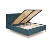 Postel MODULO W2 160 - Čelo postele, Tmavě zelený Monolith 37