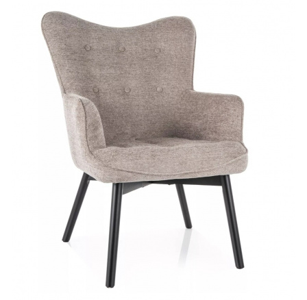 Křeslo CARMEN RAVEN, Tmavě Béžová 30/Černá