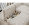 Ripeli Corner Sofa Bed with Storage, White Velvet, Right-Hand Facing Modullo 01 180x128 Right 1