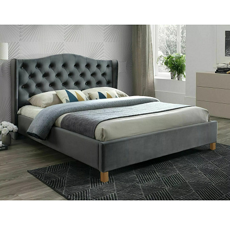 Postel ASPEN Velvet, 180x200 cm, šedý Bluvel 14