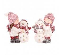 Děti se sněhuláky - magnesium, LED osvětlení, mix 2, cena za 1 ks