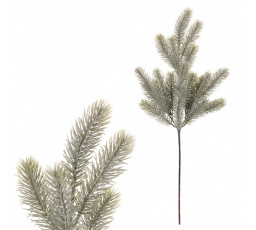 Smrk - umělá větev, zelená, jemně ojíněná