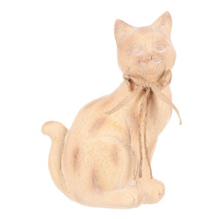 Kočka - zahradní figurka, polyresin, imitace dřeva