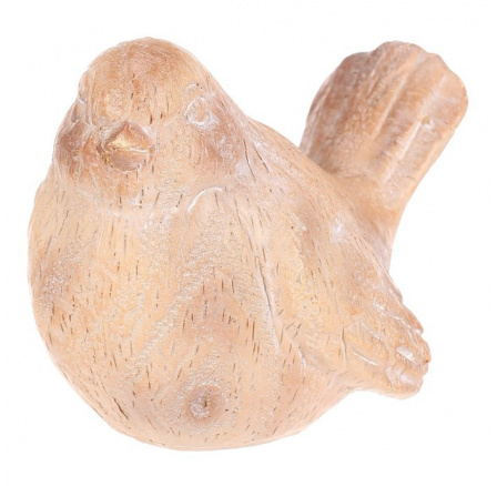 Ptáček - zahradní figurka, polyresin, imitace dřeva