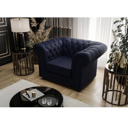 Křeslo MANCHESTER přírodní kůže - Modrá kůže Křeslo MANCHESTER přírodní kůže - Modrá kůže