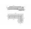 Rohová sedačka Dragonis Maxi s funkcí spaní / Ditra New 15 / černé nohy / pravá strana